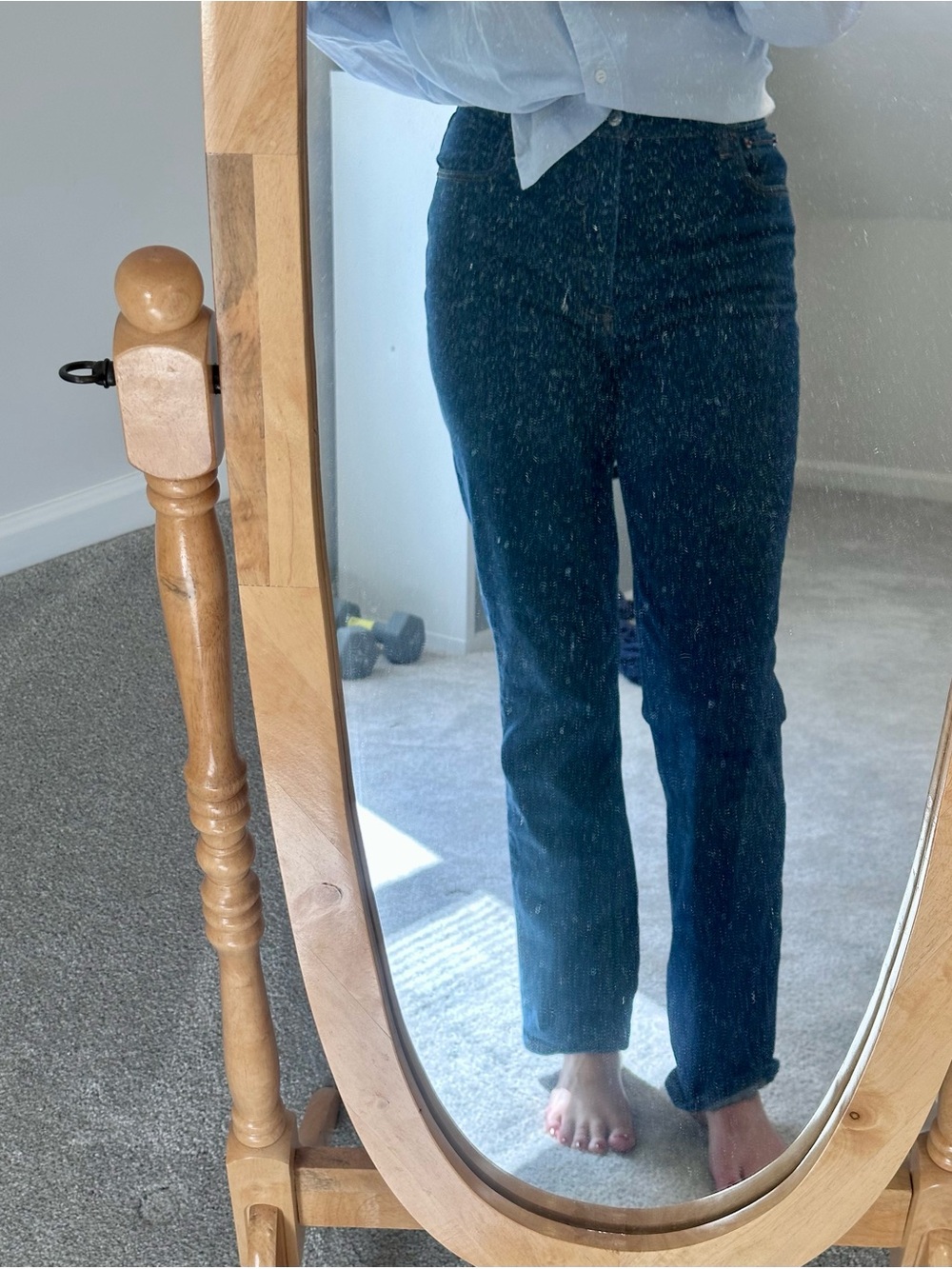 Abercrombie Classic Women's Dark Blue Straight-Leg Jeans
